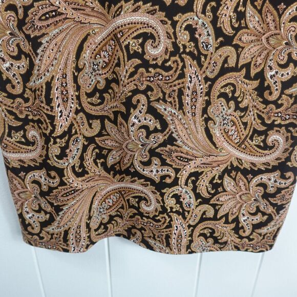 Ralph Lauren Womens Brown Paisley Shift Dress Size 12 - Picture 11 of 16